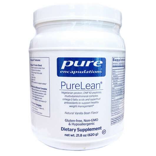 Основне фото товара Pure Encapsulations, PureLean, Протеїн зі смаком ванілі, 620 г