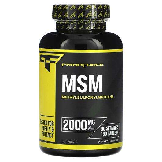 Основне фото товара Primaforce, MSM 2000 mg, Метилсульфонілметан МСМ, 180 таблеток