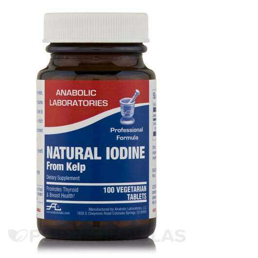 Основне фото товара Anabolic Laboratories, Natural Iodine from Kelp, Йод, 100 табл...