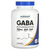 ГАМК GABA 750 mg Nutricost 240 капсул