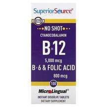 Superior Source, Фолиевая кислота, B-12 B-6 & Folic Acid, ...