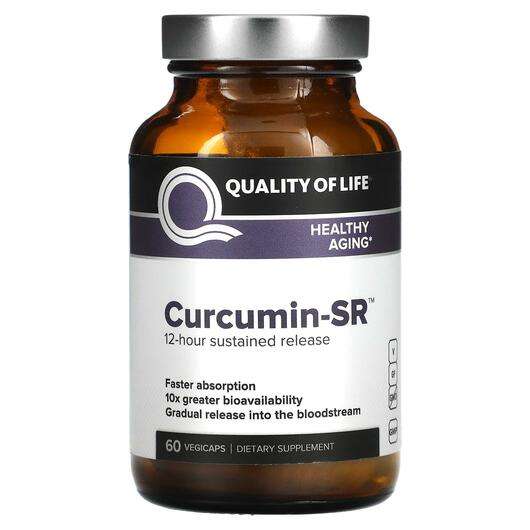 Основне фото товара Quality of Life, Curcumin-SR, Куркумін, 60 капсул