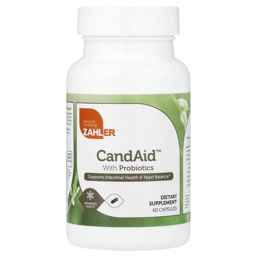 Основне фото товара Zahler, CandAid With Probiotics, Пробіотики, 60 капсул