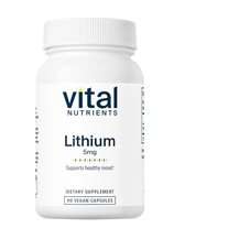 Vital Nutrients, Литий, Lithium orotate 5 mg, 90 капсул