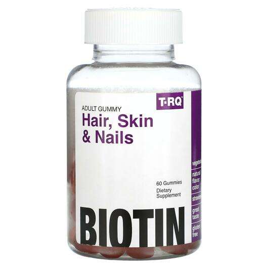 Основне фото товара T-RQ, Hair Skin & Nails Biotin, Біотин, 60 цукерок