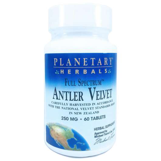 Основное фото товара Planetary Herbals, Панты оленя 250 мг, Antler Velvet, 60 таблеток