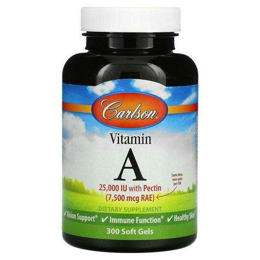 Основное фото товара Carlson, Витамин А Ретинол, Vitamin A 25000 IU, 300 капсул