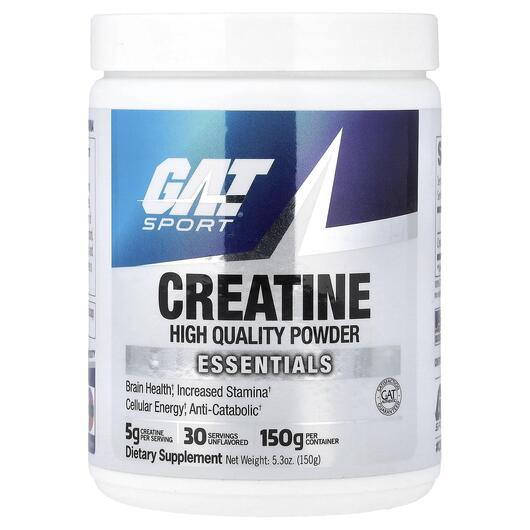 Основное фото товара Sport Essentials Creatine Powder Unflavored Основное фото товара GAT, Креатин, Sport Essentials Creatine Powder Unflavored, 150 г