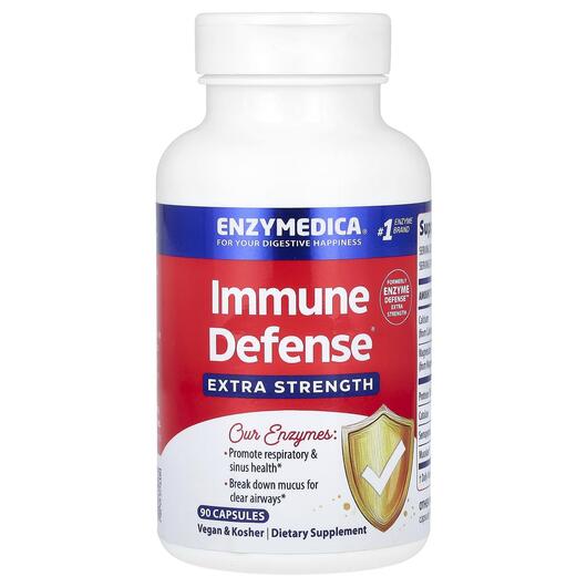 Основне фото товара Enzymedica, Enzyme Defense Extra Strength, Ферменти, 90 капсул