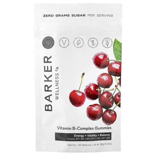 Основное фото товара B-комплекс, Vitamin B Complex Gummies Cherry 30 Gummies, 90 г
