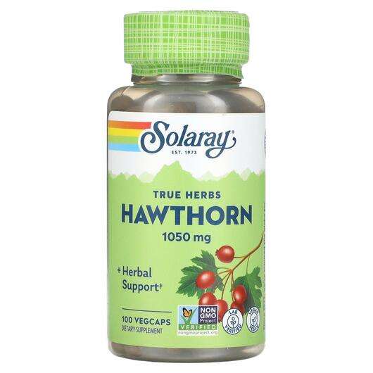 Основне фото товара Solaray, Hawthorn 525 mg, Глід 525 мг, 100 капсул