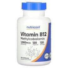 Nutricost, Vitamin B12 1000 mcg, Вітамін B1 Тіамін, 120 капсул