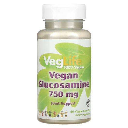Основное фото товара VegLife, Глюкозамин Хондроитин, Vegan Glucosamine 750 mg, 60 к...