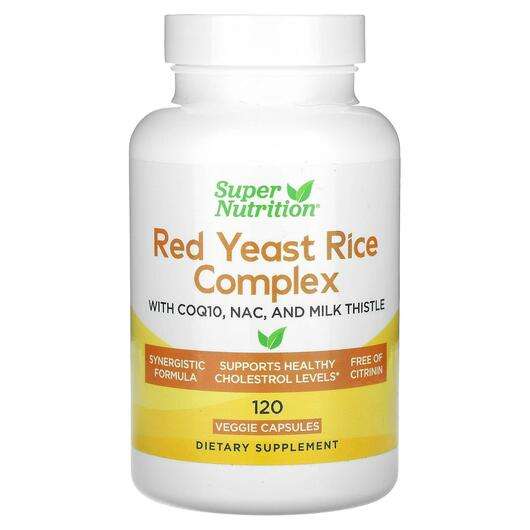 Основное фото товара Super Nutrition, Красный дрожжевой рис, Red Yeast Rice Complex...