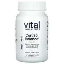 Vital Nutrients, Поддержка Кортизола, Cortisol Balance, 30 капсул