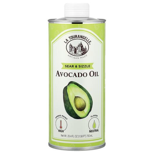 Основное фото товара Sear & Sizzle Avocado Oil Основное фото товара La Tourangelle, Масло авокадо, Sear & Sizzle Avocado Oil, 750