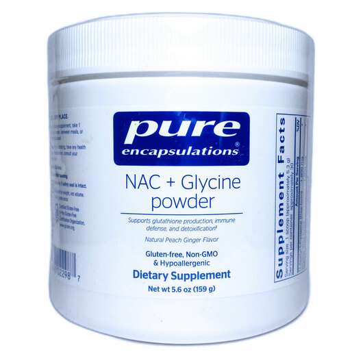 Основне фото товара Pure Encapsulations, NAC Glycine Powder, НАК 1800 та Гліцин, 1...