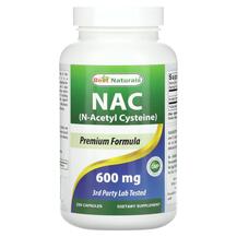 N-ацетилцистеїн NAC 600 mg Best Naturals 250 капсул N-ацетилцистеїн NAC 600 mg Best Naturals 250 капсул
