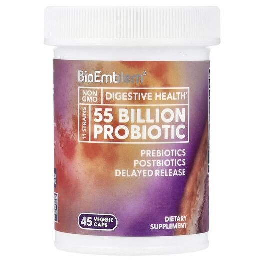 Основне фото товара BioEmblem, 55 Billion Probiotic, Пробіотики, 45 капсул