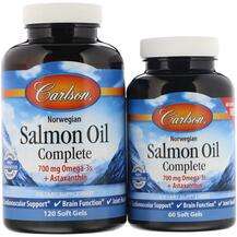 Carlson, Norwegian Salmon Oil Complete 120, Олія з дикого лосо...