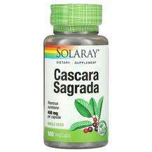 Solaray, Каскара 450 мг, Cascara Sagrada 450 mg, 100 капсул
