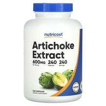 Nutricost, Artichoke Extract 600 mg, Артишок Екстракт, 240 капсул