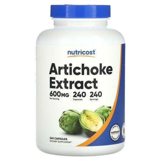 Основне фото товара Nutricost, Artichoke Extract 600 mg, Артишок Екстракт, 240 капсул