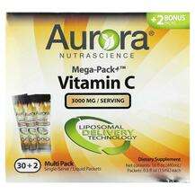 Aurora, Mega-Pack+ Vitamin C 3000 mg 32 Packs, 15 ml Each