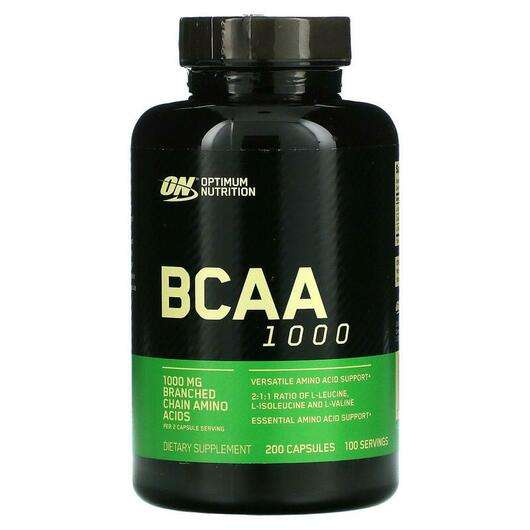 Основне фото товара Optimum Nutrition, Mega Size BCAA 1000 Caps 1000 mg 200, БЦАА ...