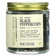 Simply Organic, Single Origin Sri Lankan Black Peppercorn, 61 g