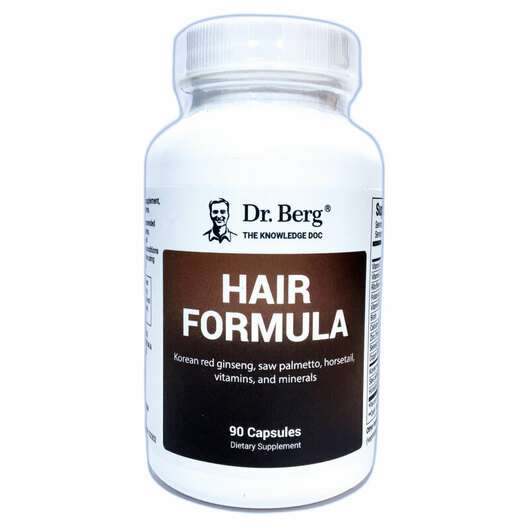 Основне фото товара Dr. Berg, Hair Formula, Формула для росту волосся, 90 капсул