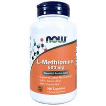 Now, L-Methionine 500 mg, L-Метионін 500 мг, 100 капсул