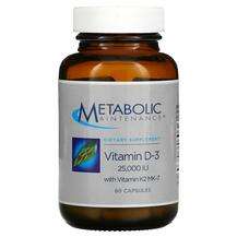 Витамин D3, Vitamin D-3 with Vitamin K2 MK-7 625 mcg 25000 IU,...