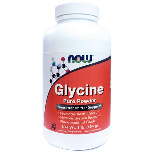 Основное фото товара Now, Глицин в порошке, Glycine Pure Powder, 454 г