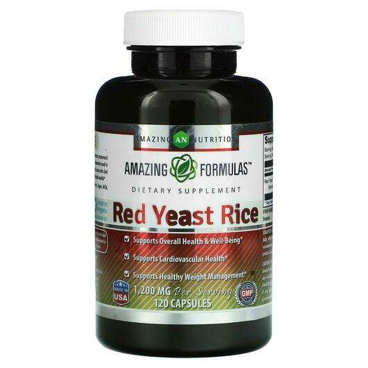 Основное фото товара Amazing Nutrition, Красный дрожжевой рис, Red Yeast Rice 600 m...