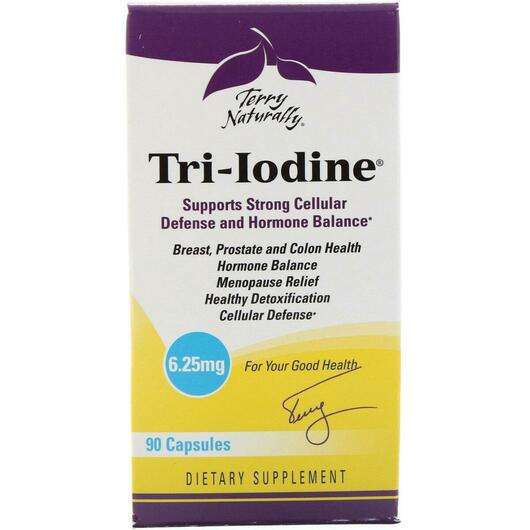 Основне фото товара Terry Naturally, Tri-Iodine 6.25 mg, Йод 625 мг, 90 капсул