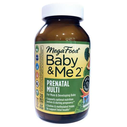 Основное фото товара Mega Food, Пренатальные витамины, Baby & Me 2 Prenatal Mul...