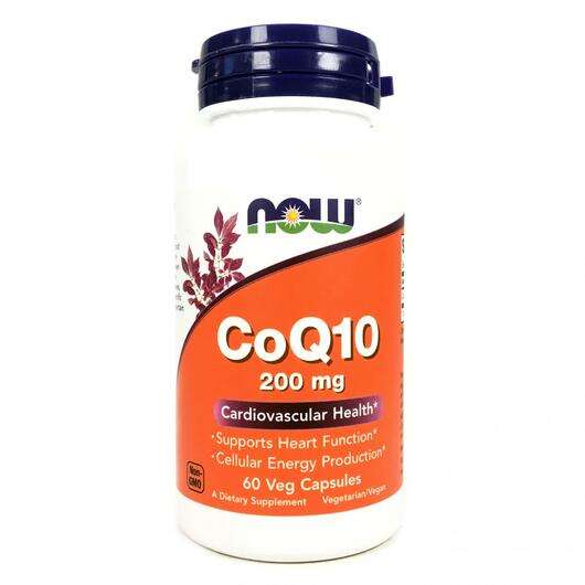 Основне фото товара Now, CoQ10 200 mg, Коензим Q10 200 мг, 60 капсул