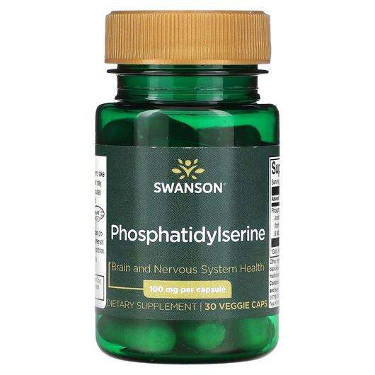 Основне фото товара Swanson, Phosphatidylserine 100 mg, Фосфатидилсерин, 30 капсул
