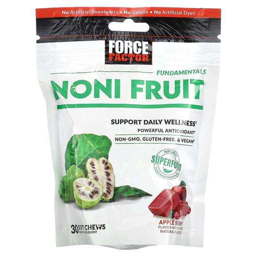 Основне фото товара Force Factor, Fundamentals Noni Fruit Apple Berry, Ноні, 30 та...