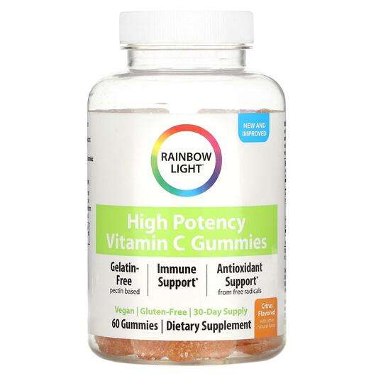 Основное фото товара Rainbow Light, Витамин C Жевательный, Vitamin C Gummies Citrus...
