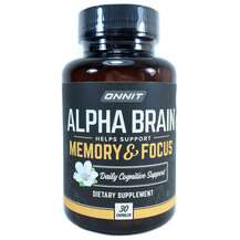 Onnit, Alpha Brain Memory & Focus, 30 Capsules
