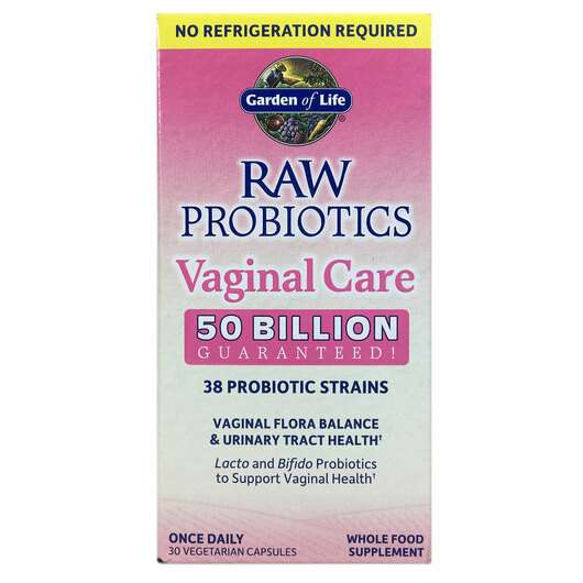 Основне фото товара Garden of Life, RAW Probiotics Vaginal, Вагінальні пробіотики,...