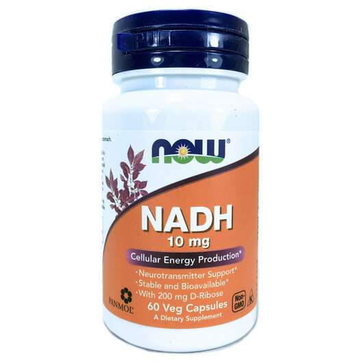 Основне фото товара Now, NADH 10 mg, NADH 10 мг, 60 капсул