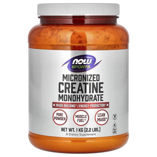Основное фото товара Sports Micronized Creatine Monohydrate Основное фото товара NOW Foods, Креатин, Sports Micronized Creatine Monohydrate, 1 кг