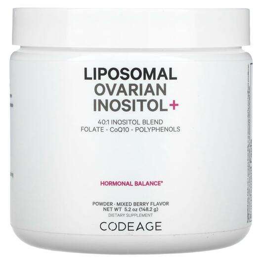 Основне фото товара CodeAge, Liposomal Ovarian Inositol+ Mixed Berry, Вітамін B8 І...