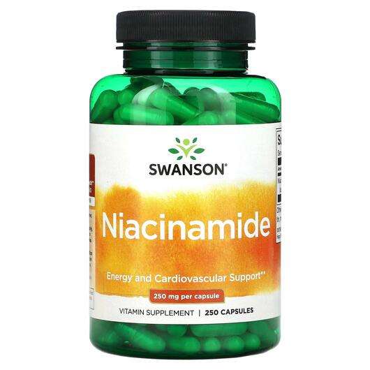 Основное фото товара Swanson, Ниацинамид, Niacinamide 250 mg, 250 капсул