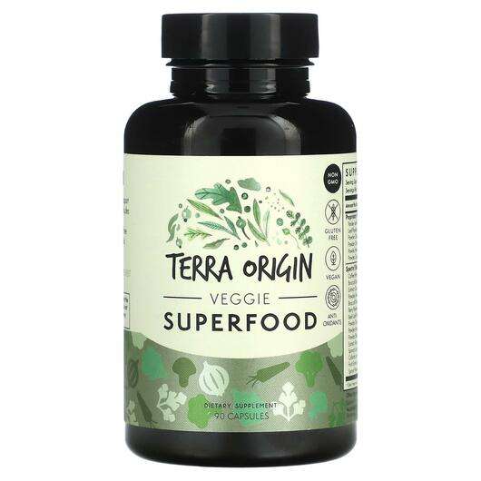 Основне фото товара Terra Origin, Veggie Superfood, Суперфуд, 90 капсул