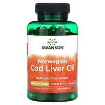 Swanson, Norwegian Cod Liver Oil 350 mg, 250 Softgels