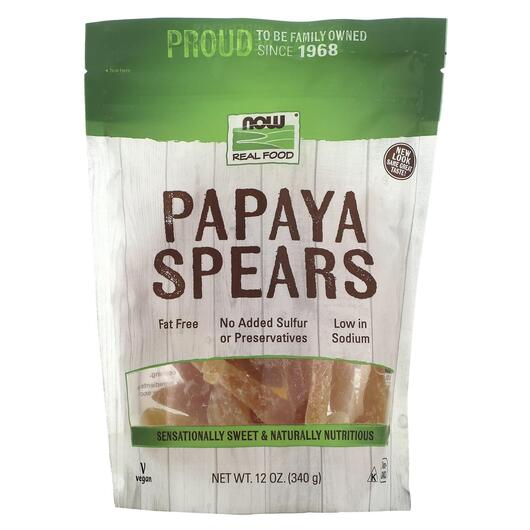 Основное фото товара Real Food Papaya Spears Основное фото товара NOW Foods, Ферменты Папайи, Real Food Papaya Spears, 340 г